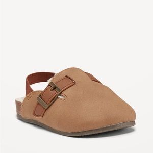 COPY - Baby girl Faux-Suede Faux-Fur-Lined Clog. Size 6-12 months.